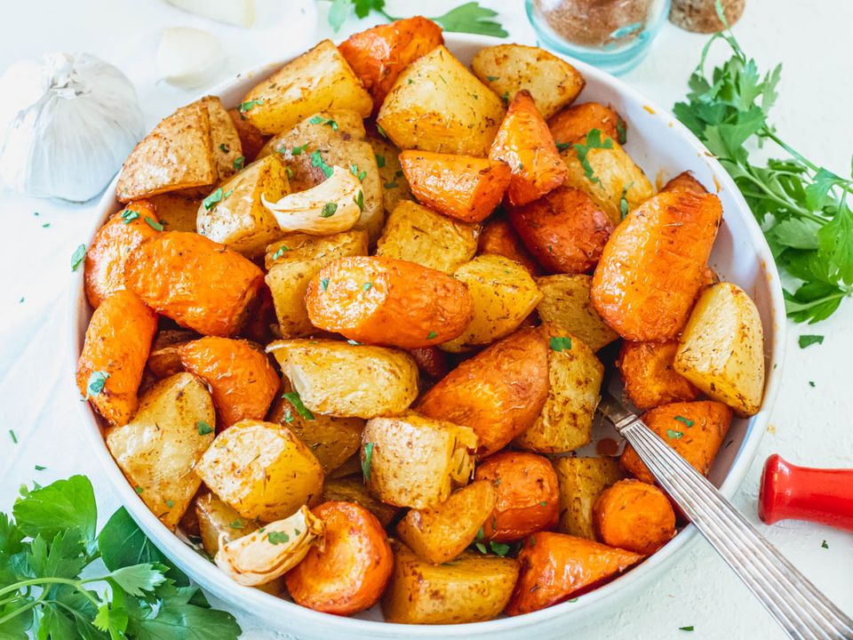 Roasted Potatoes & Carrots
